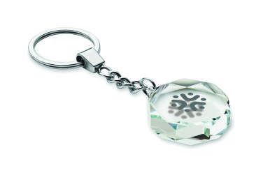 Logotrade promotional giveaway image of: Glass round award key ring