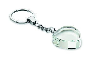 Logotrade promotional gift picture of: Glass heart award key ring