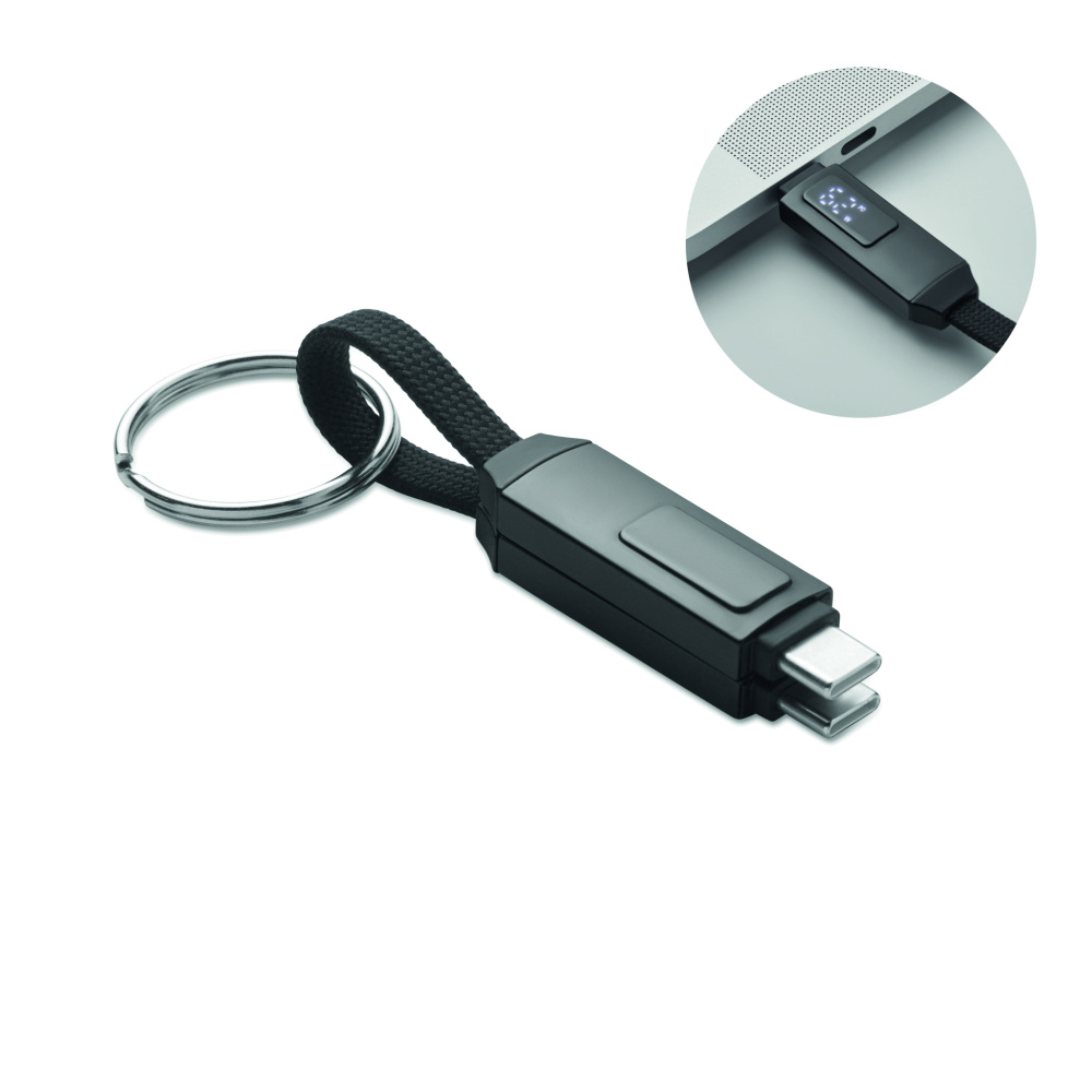 Logotrade promotional gift picture of: 60W charging cable keyring
