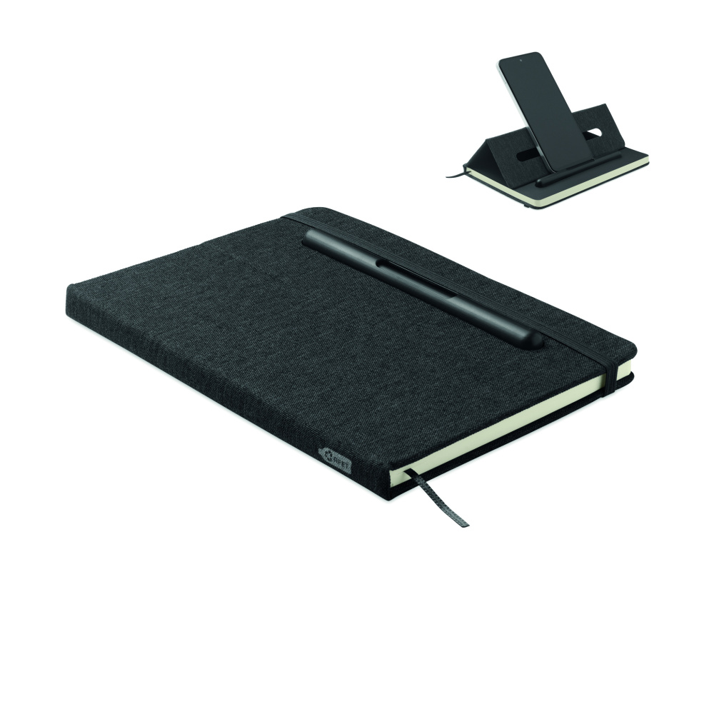 Logotrade promotional merchandise photo of: A5 notebook with phone holder