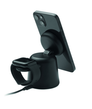 Logotrade promotional product picture of: 3 in 1 wireless charger 15W