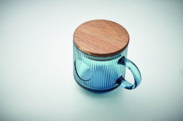 Logotrade promotional gift picture of: Ribbed glass mug 300ml