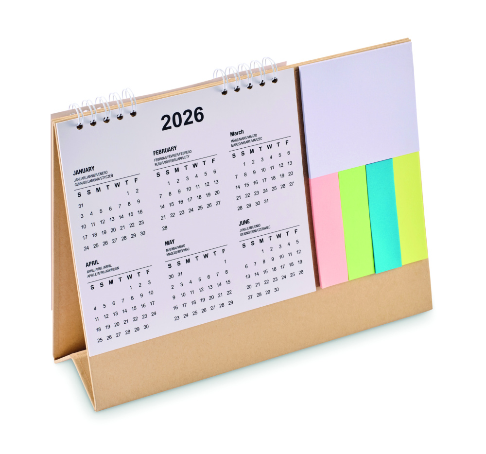 Logo trade promotional gifts image of: Desk calendar with memo pad