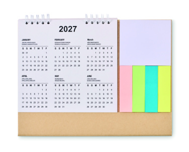 Logo trade promotional gifts picture of: Desk calendar with memo pad
