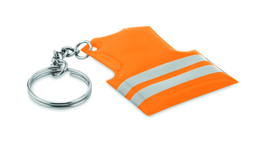 Logo trade promotional giveaways image of: Key ring with reflecting vest Jekabpils