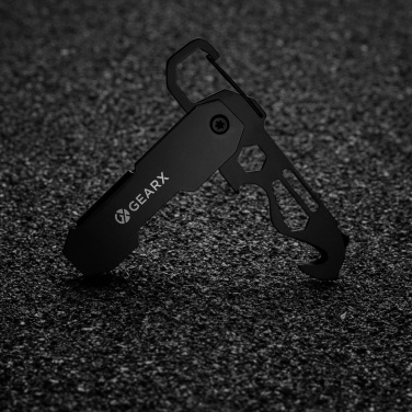 Logotrade promotional gifts photo of: Gear X foldable EDC tool with carabiner and parcel cutter