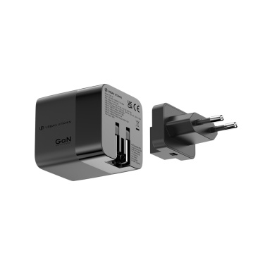 Logo trade promotional gift photo of: Urban Vitamin Mendocino 65W GaN charger retractable cable