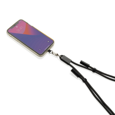 Logotrade promotional gift picture of: LoopAmp RCS RPET adjustable phone cord with 60W cable