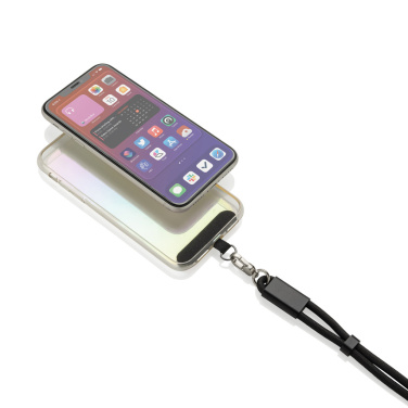 Logotrade promotional merchandise photo of: LoopAmp RCS RPET adjustable phone wrist strap 60W cable
