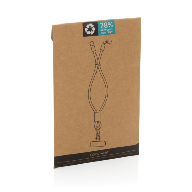 Logo trade promotional gifts image of: LoopAmp RCS RPET adjustable phone wrist strap 60W cable
