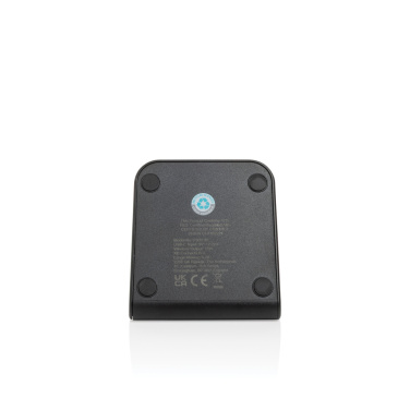 Logotrade corporate gift image of: VoltPerch RCS recycled plastic 15W magnetic wireless charger