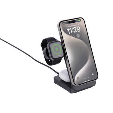 Logo trade business gift photo of: Urban Vitamin Arcadia RCS rplastic 15W 3in1 magnetic charger