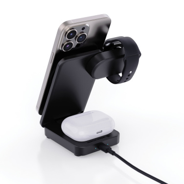 Logo trade promotional item photo of: Urban Vitamin Arcadia RCS rplastic 15W 3in1 magnetic charger