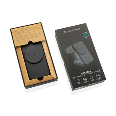 Logotrade promotional item picture of: Urban Vitamin Arcadia RCS rplastic 15W 3in1 magnetic charger