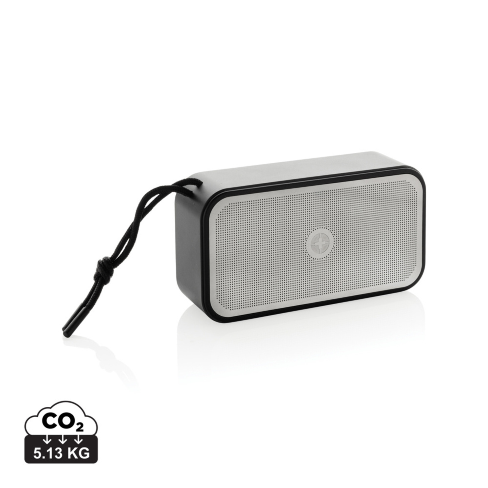 Logo trade promotional items picture of: Swiss Peak RCS recycled aluminium 10W bass speaker