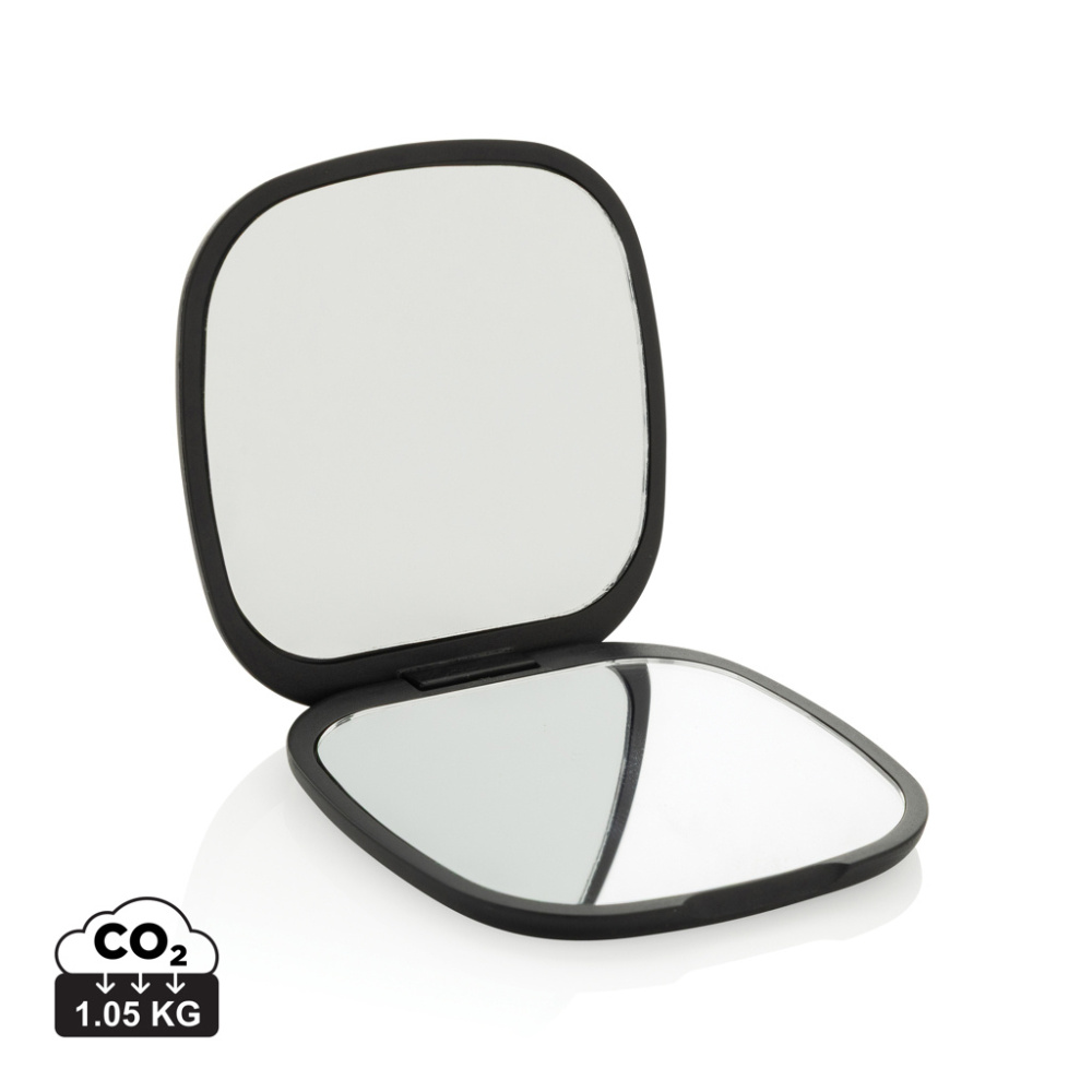 Logo trade business gifts image of: Reflecta RCS recycled plastic make-up mirror