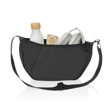 Logo trade promotional merchandise photo of: Crescent XL AWARE™ RPET half moon sling bag