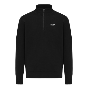 Logo trade promotional gift photo of: IQONIQ Elgon recycled cotton quarter zip sweater