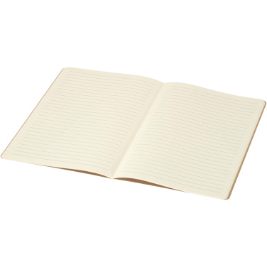Logo trade corporate gifts image of: Slyk A5 kraft cahier notebook with ruled pages