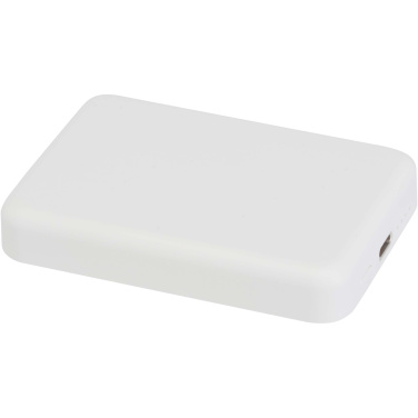 Logo trade promotional gifts picture of: Acrab 5000 mAh 15W magnetic wireless power bank with 20W PD - made from recycled plastic
