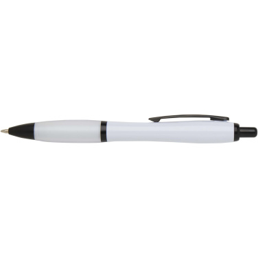 Logo trade promotional items picture of: Nash recycled plastic ballpoint pen with black trims (black ink)