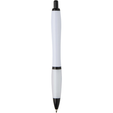 Logo trade promotional merchandise image of: Nash recycled plastic ballpoint pen with black trims (black ink)