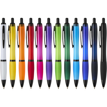 Logotrade advertising products photo of: Nash recycled plastic ballpoint pen with black trims (black ink)