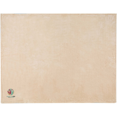 Logo trade business gifts image of: Ashen GRS recycled sherpa blanket