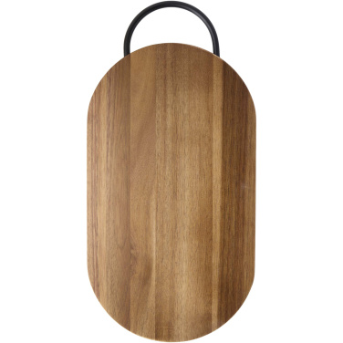 Logotrade advertising products photo of: Prestige acacia wood chopping board with bread knife