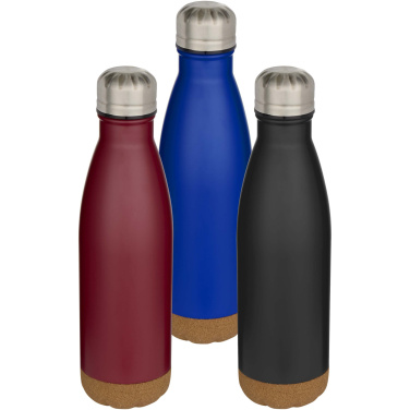 Logotrade promotional items photo of: Cove 500 ml double wall vacuum insulated stainless steel water bottle with cork details
