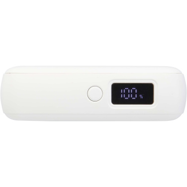 Logo trade promotional gifts image of: Acrux 10.000 mAh 35W tablet power bank with built in Type-C cable - made from recycled plastic