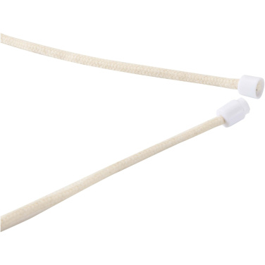 Logo trade business gifts image of: Adhab smartphone lanyard with bamboo details