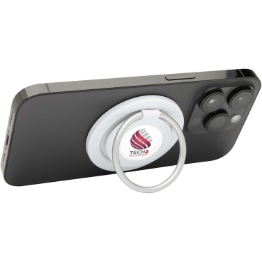 Logo trade promotional item photo of: Albali recycled plastic magnetic phone holder with ring stand