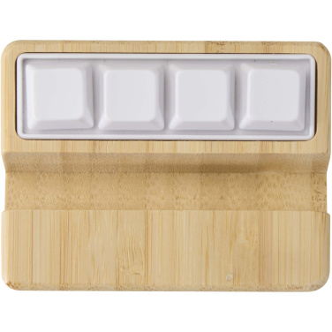 Logotrade business gifts photo of: Algol recycled plastic phone stand and fidget toy with bamboo details