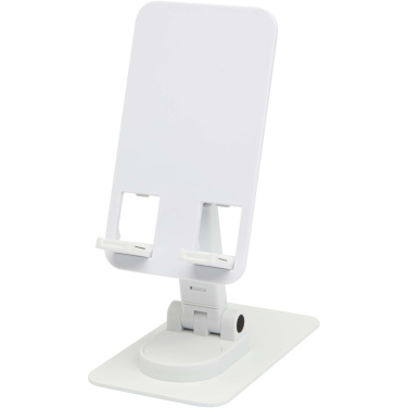 Logo trade promotional products picture of: Alhena recycled plastic foldeable phone holder with metal desk stand