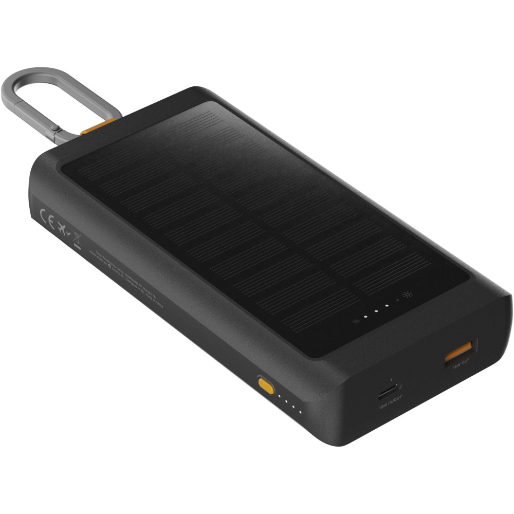 Logotrade advertising product picture of: Xtorm XG2S101 Go2 10.000 mAh 15W solar power bank with light