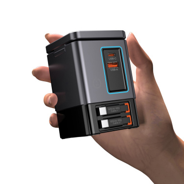 Logotrade promotional product image of: Urban Vitamin Sacramento 105W GAN charger+retractable cables