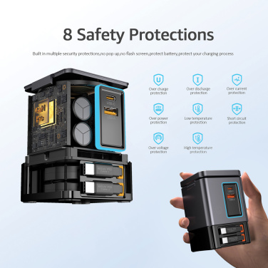 Logotrade promotional gifts photo of: Urban Vitamin Sacramento 105W GAN charger+retractable cables