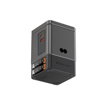 Logo trade promotional merchandise image of: Urban Vitamin Sacramento 105W GAN charger+retractable cables