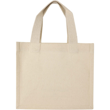 Logo trade promotional products image of: Odessa 220 g/m² GRS recycled cotton mini gusset tote bag 9L