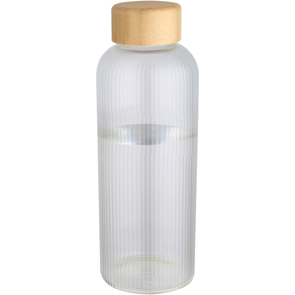 Logotrade promotional giveaway image of: Mirage 650 ml single-walled borosilicate glass bottle with bamboo lid