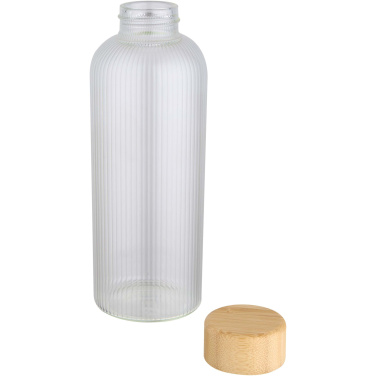 Logotrade promotional item picture of: Mirage 650 ml single-walled borosilicate glass bottle with bamboo lid