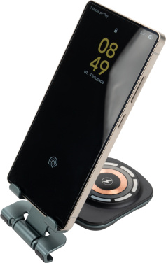 Logo trade promotional products picture of: Phone holder with wireless charger