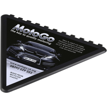 Logo trade promotional gift photo of: Frosty triangular recycled plastic ice scraper