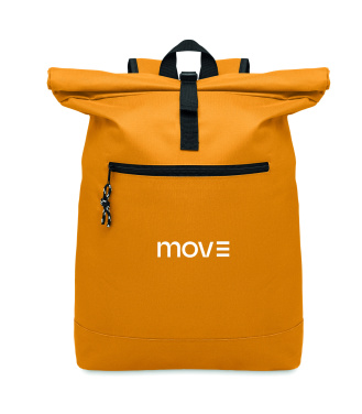 Logo trade promotional products image of: 600Dpolyester rolltop backpack