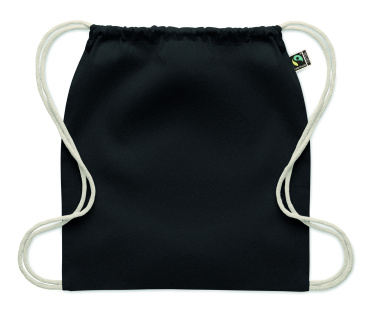 Logo trade promotional products image of: Drawstring bag Fairtrade 180gr