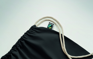 Logo trade advertising products picture of: Drawstring bag Fairtrade 180gr