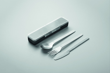 Logo trade corporate gifts image of: Stainless steel cutlery set