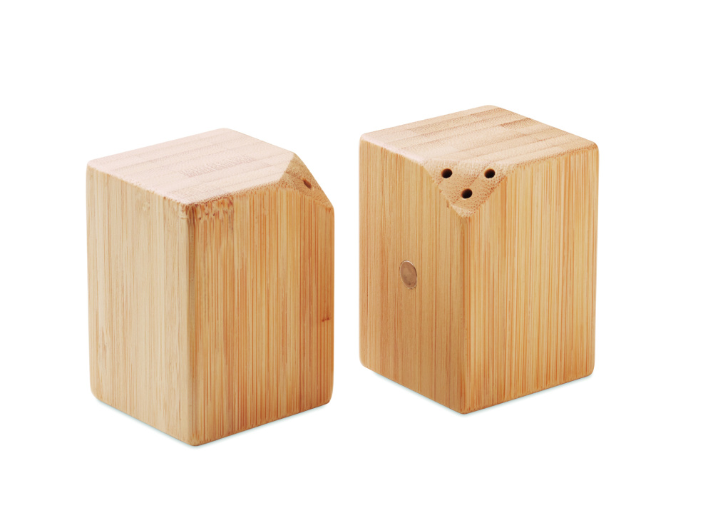 Logotrade corporate gift picture of: Bamboo salt & pepper set