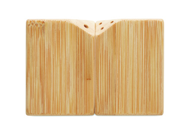 Logo trade corporate gifts picture of: Bamboo salt & pepper set